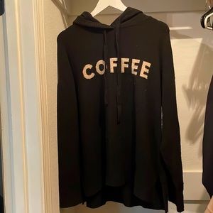 Lou & Grey Coffee Hoodie Tunic Sweater